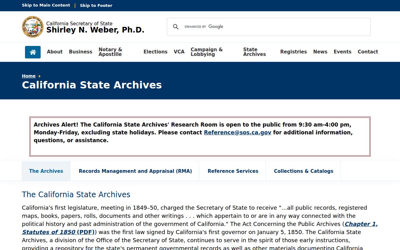 Norwalk city directory California State Archives resource