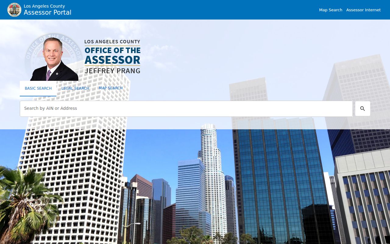 Norwalk residents directory view of the Los Angeles County Assessor Portal