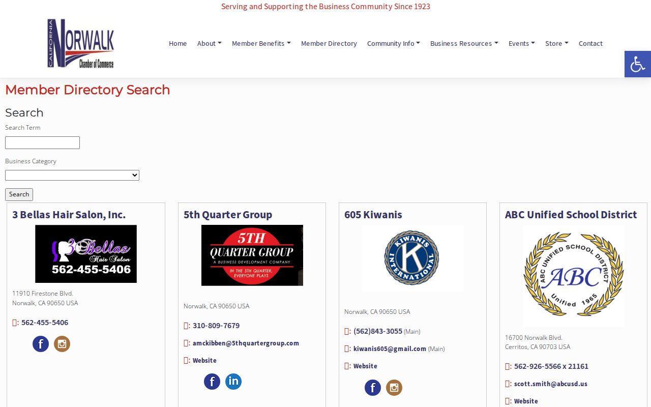 Norwalk neighbors public chamber community directory