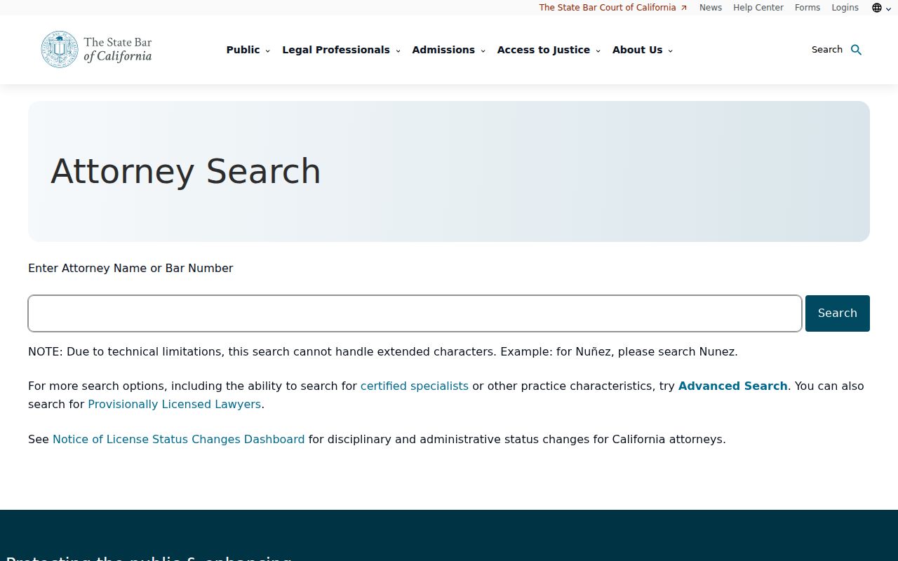 Norwalk resident lookup California State Bar license search